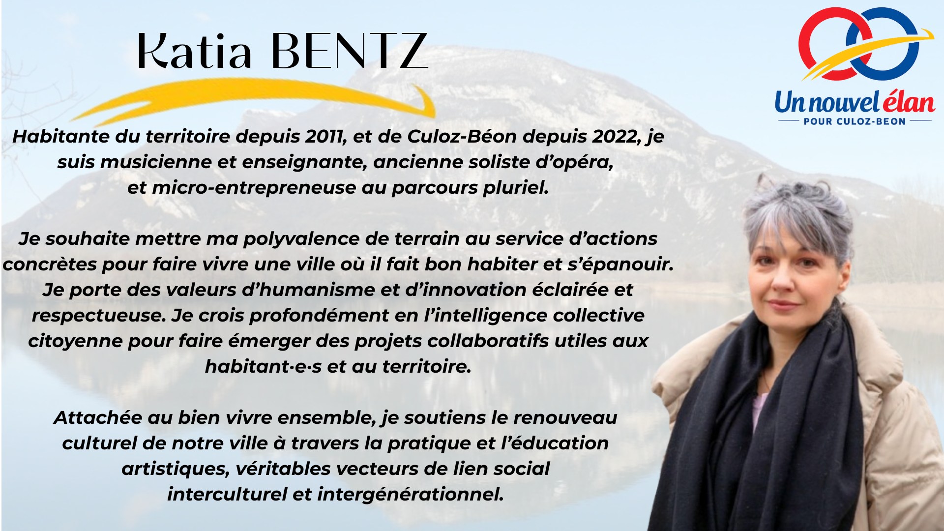 Katia BENTZ - Un Nouvel Élan pour Culoz-Béon