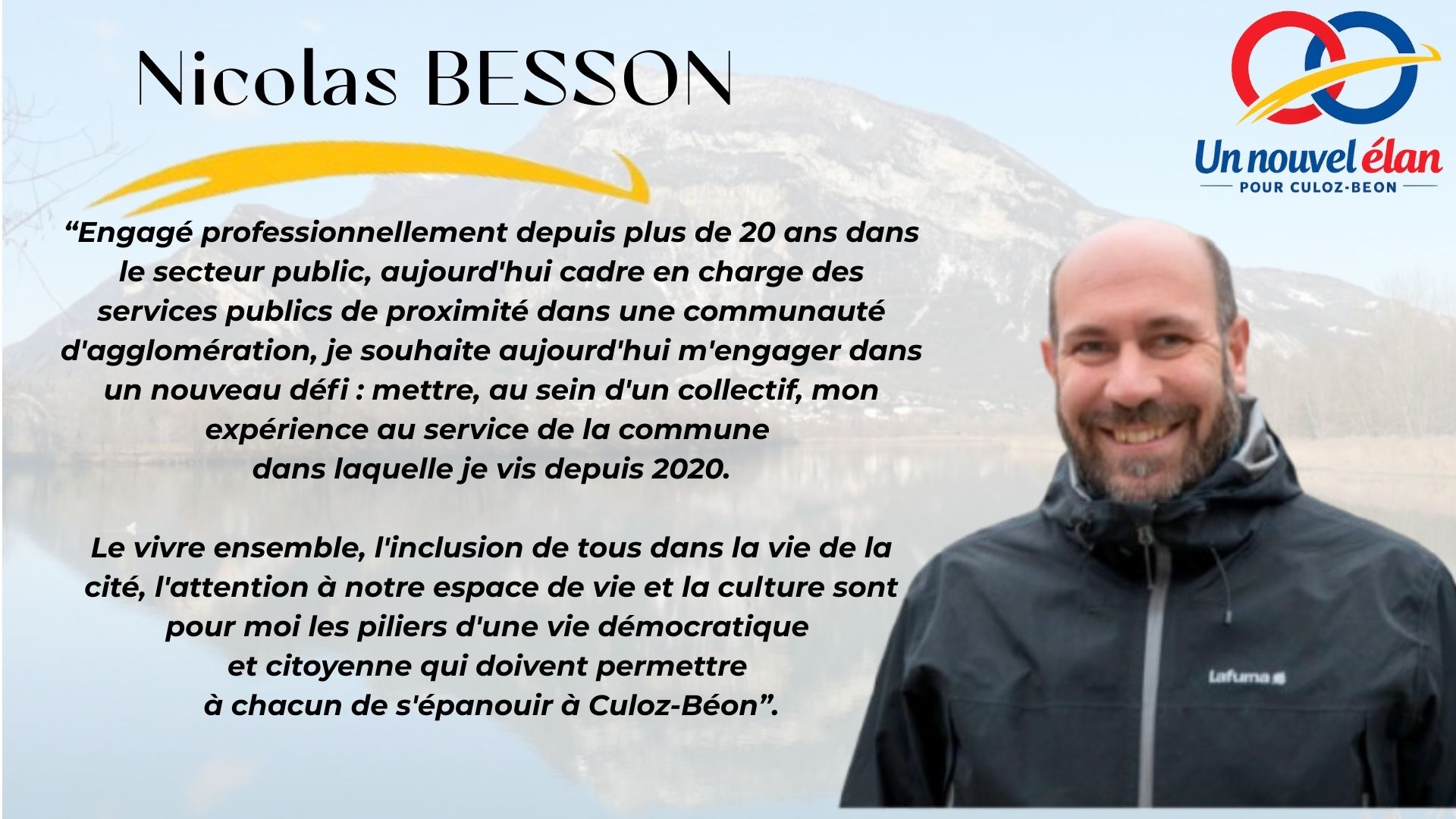 Nicolas BESSON - Un Nouvel Élan pour Culoz-Béon