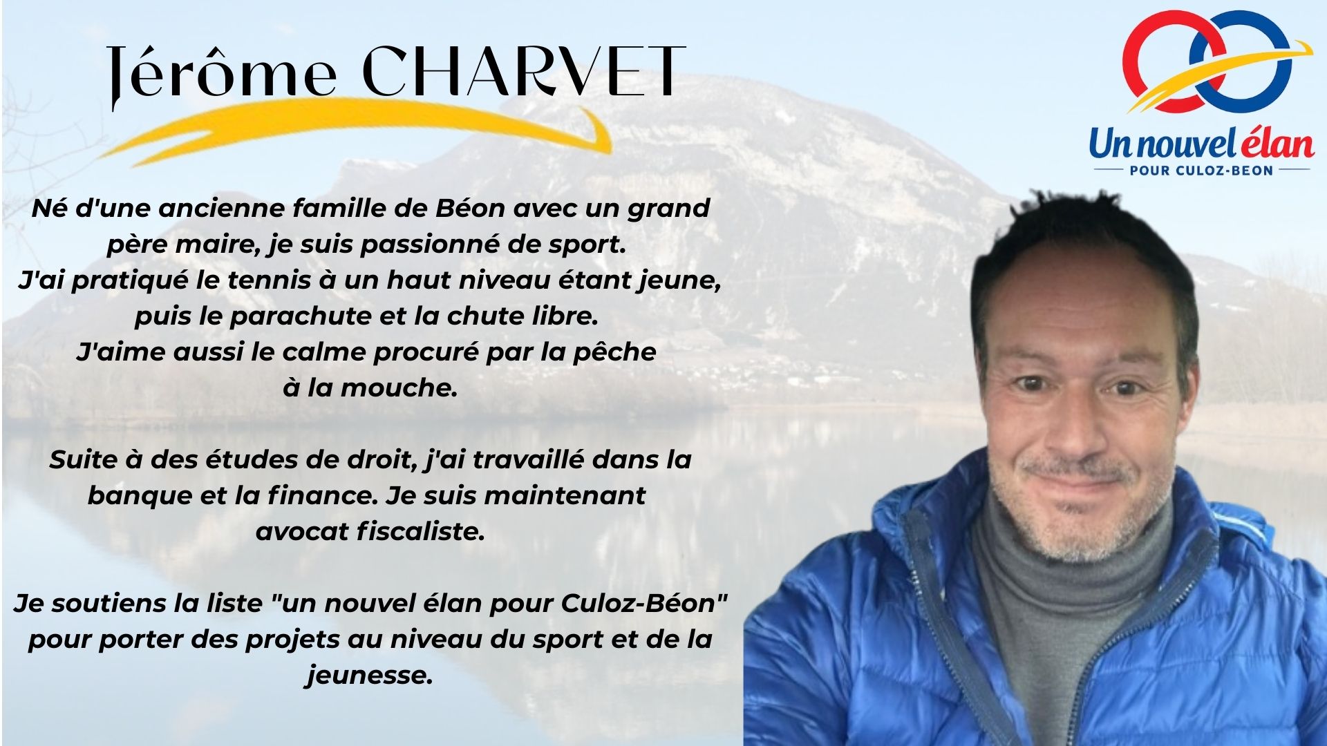 Jérôme CHARVET - Un Nouvel Élan pour Culoz-Béon