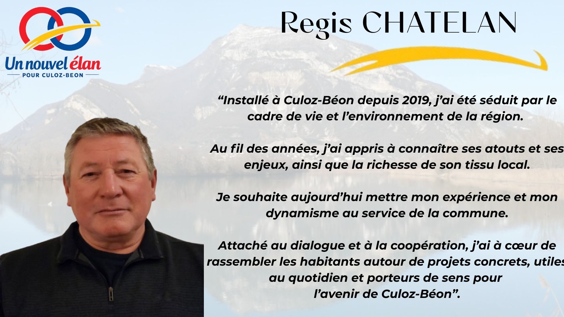 Régis CHATELAN - Un Nouvel Élan pour Culoz-Béon