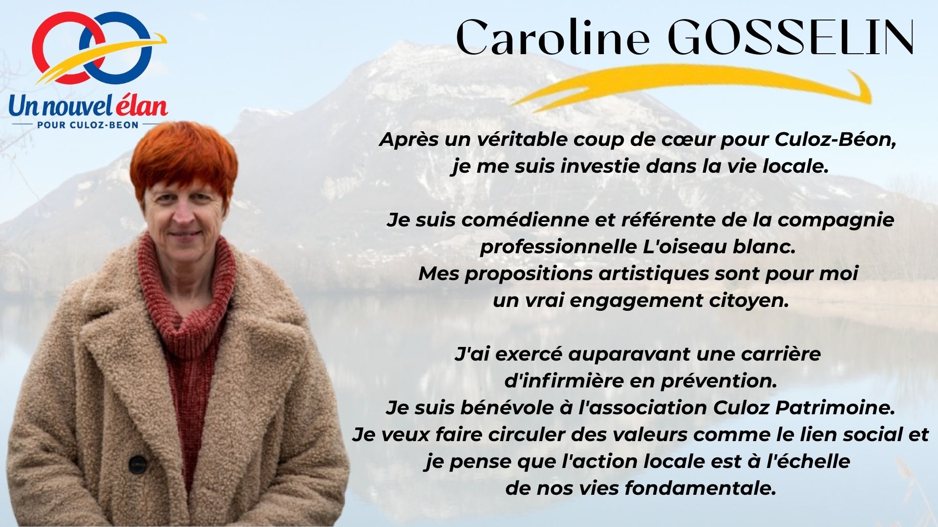 Caroline GOSSELIN - Un Nouvel Élan pour Culoz-Béon