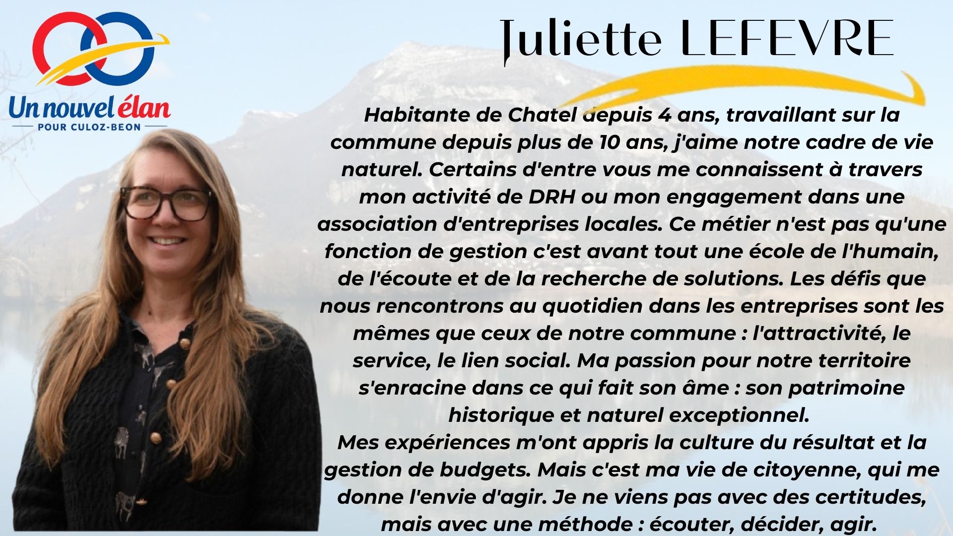 Juliette LEF&Egrave;VRE - Un Nouvel Élan pour Culoz-Béon